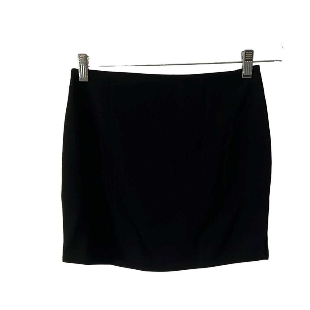 Black Knit Lined Stretch Bodycon Mini Skirt Woman's Size Small